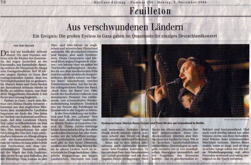 Review of Eyeless gig in Berlin 2008
